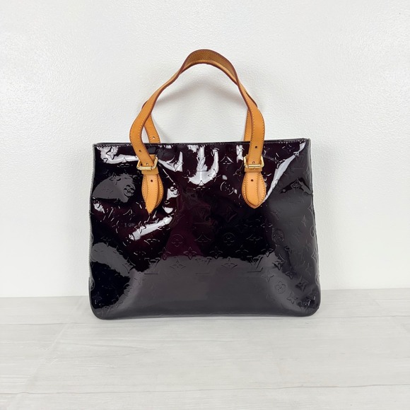 Louis Vuitton Handbags - Louis Vuitton Brentwood Tote Amarante Monogram Vernis Patent Leather Bag Red